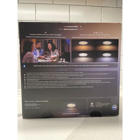 PHILIPS White ambiance 5/6" Retrofit Recessed Downlight Smart Lighting, sealed - Picture 2 of 9